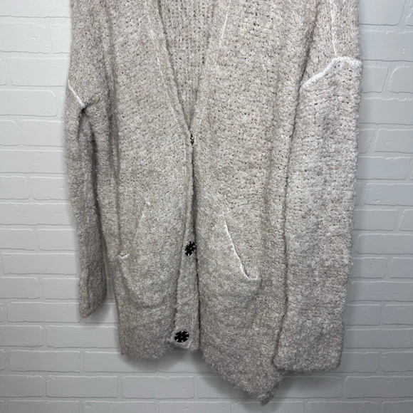 Free People Boucle Slouch Long Cardigan Sweater sz S - Picture 5 of 8